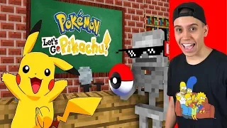 DESAFIO POKEMON NA ESCOLA DE MONSTROS DO MINECRAFT!!