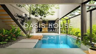 LOFT DE 7X15 METROS COM PISCINA INTERNA - MINIMALISTA - OASIS HOUSE