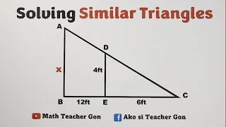 Solving Similar Triangles by @MathTeacherGon