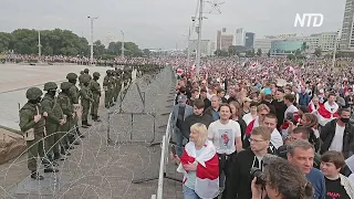 На акцию в Минске вышло около 100 тыс. человек