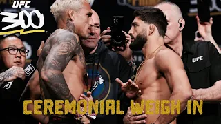 UFC 300 Ceremonial Weigh In: Charles Olivera vs Arman Tsarukyan