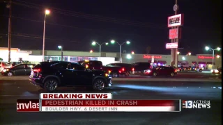 Pedestrian dies in crash near Boulder Highway, Desert Inn