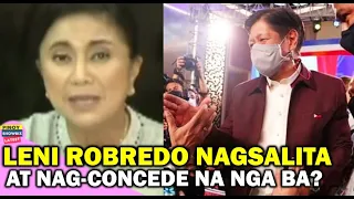 LENI ROBREDO NAG-CONCEDE NA AYON SA KANYANG MGA SUPPORTERS! TANGGAP NA ANG PAGKATALO!