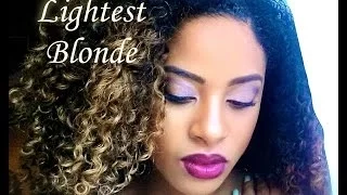 How to Dye Kinky Curly Virgin Hair Blonde/ 1 Month Update