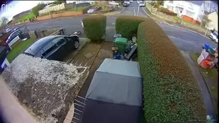 Kid slams into fence full speed on his bike