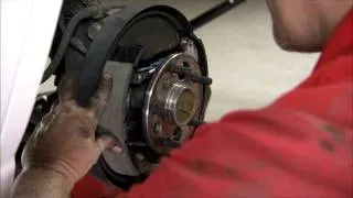 Changing Drum Brakes Step 5 - Install the Anchor Spring and Leading Shoe