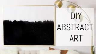 DIY Abstract Art on a Drop Cloth Canvas