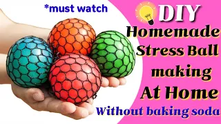 How to make Stress Ball athome easy/homemade stressball making without bakingsoda/diy squishy ball