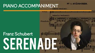 Schubert - Serenade (Ständchen) Piano Accompaniment | violin, flute sheet music | video score