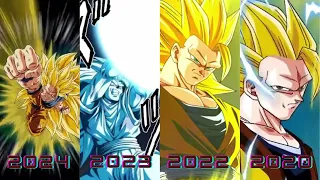 Evolution of Super Saiyan 3 Goku Animations 2016-2024 DBZ Dokkan Battle