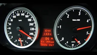 BMW 535d E61Acceleration 0-250 test drive on German Autobahn