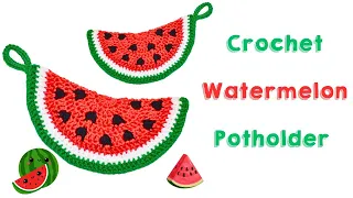 How to Crochet a Cute Watermelon PotHolder: Easy DIY Tutorial!