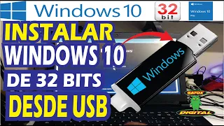 INSTALAR WINDOWS 10 | 32 BITS | DESDE USB | RAPIDO | FACIL✅