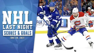 NHL Last Night : All 4 Goals and NHL Scores on June 30,2021