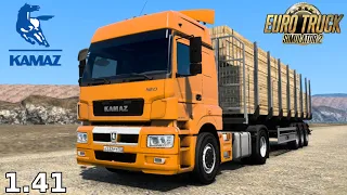 (ETS2 1.41) Kamaz/Камаз 5490 NEO + Log Trailer Fliegl | Euro Truck Simulator 2 Mods