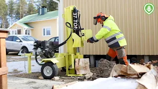 37 tonnia halkaisuvoimaa haastaa suuren pihakuusen | Metsälehti