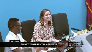 08/30/23 Short Term Rental Appeals