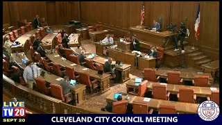 Cleveland City Council Meeting  Sept. 20, 2021