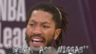 Derrick Rose Calls Lakers "WEAK ASS N****S'' after Made Three Over Lonzo Ball!