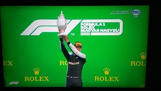 Hungary 2021 GP - Ocon's First F1 Win Podium Anthem and Celebration