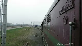 Last class TEP60-0149 locomotive in Minsk City Belarus cab ride