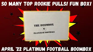SO MANY TOP ROOKIE PULLS! / April 2022 Platinum Football Boombox Opening