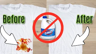BEST homemade stain remover EVER! How to get STAINS out of a WHITE SHIRT that has been washed