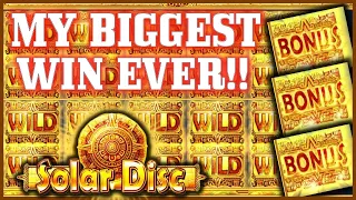 My BEST JACKPOT WIN EVER Playing Solar Disc!