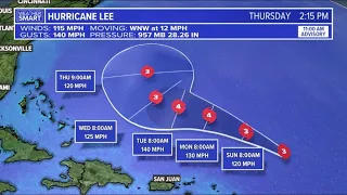 Tracking Hurricane Lee and Tropical Storm Margot