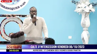 CULTE D'INTERCESSION VENDREDI 06/10/2023