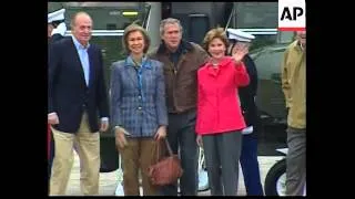 King and Queen of Spain arrive at Bush ranch