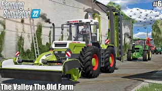 MOWING & TEDDERING Alfalfa, then covering Bunker silo w/ old tires│The valley the old farm │FS 22│6