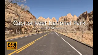 4K Scenic Drive Through Capitol Reef National Park