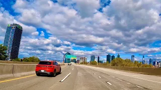 4K Scenic Driving from Newark EWR to JFK Airport thru Manhattan and Queens