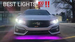 LASFIT LOW BEAMS INSTALLED |  LSplus/LAplus COMPARISON | 10th Gen Honda Civic