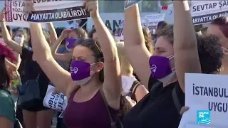 Domestic violence in Turkey: Protest against withdrawal from Istanbul convention
