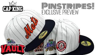 EXCLUSIVE PREVIEW!  USA Cap King's Pinstripe Pack!  Classy New Era 59fifty fitted hats!