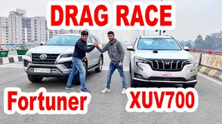 XUV700 VS Fortuner DRAG RACE l Aayush SSM