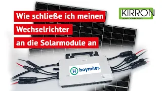 Wie schließe ich meinen Wechselrichter an die Solarmodule an?