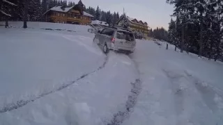 Subaru Forester in deep snow