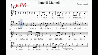 Fratelli d' Italia - Inno di Mameli - Inno Italiano - Karaoke - Flauto - Spartito - Instrumental