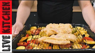 Υγιεινό Φαγητό Φιλέτο Κοτόπουλο με Μαρινάδα γιαουρτιού & Λαχανικά εποχής! Θα γλύφετε τα δάχτυλά σας