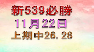 11月22日新539 必勝2上期中26.28