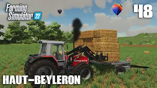 COLLECTING Bales and SELLING THEM | Animals on Haut-Beyleron | Farming Simulator 22 Timelapse | Ep48