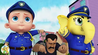 Baby Police Chase Thief with Emmie | Police Car Song + More Nursery Rhymes & Kids Songs | Baby Toonz