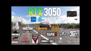 RTX 3050 + i5 11400F : Test in 18 Games - RTX 3050 Gaming