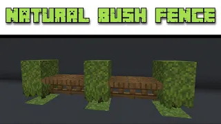 Minecraft 1.17: 🌳 Natural Bush Fence Build