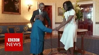 106 years young and dancing with the Obamas - BBC News