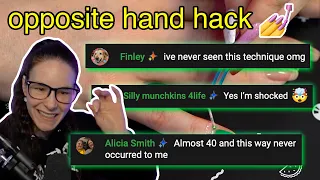 Mind-blowing opposite hand nail hack NO ONE KNEW🤯 - Simply Stream Highlights