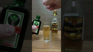 Быстрый мини коктейль. Mini quick cocktail. Коктейль Шот, Егермейстер